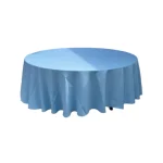 Okrugli stolnjak svetlo plava