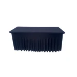 Suknjica za pravougaone stolove crna