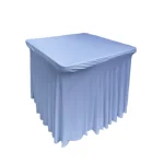 Suknjica za pravougaone stolove bela